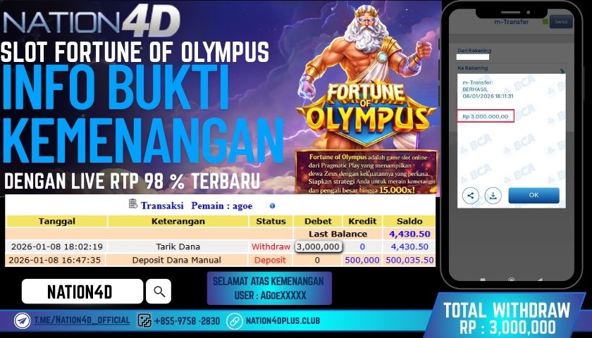 Kategori: SLOT   |   File: NATION4D--SLOT-SLOT FORTUNE OF OLYMPUS -RP-3,000,000-000-LUNAS-!