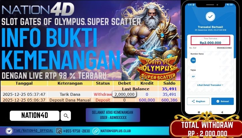 NATION4D -SLOT GATES OF OLYMPUS SUPER SCATTER RP.2.000.000 LUNAS!