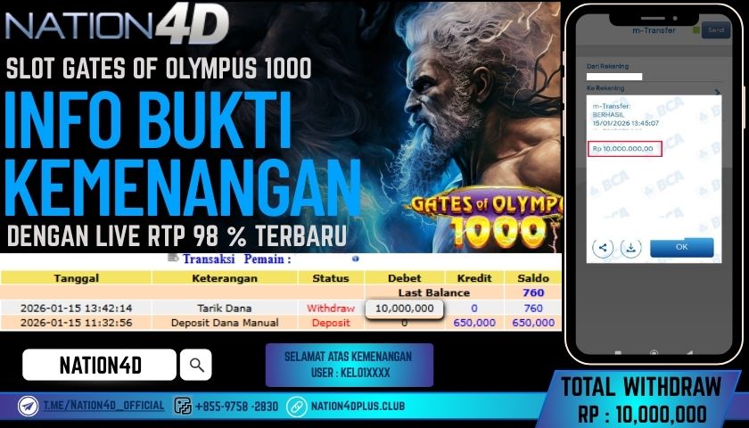 NATION4D SLOT GATES OF OLYMPUS 1000  RP.10,000,000– LUNASl