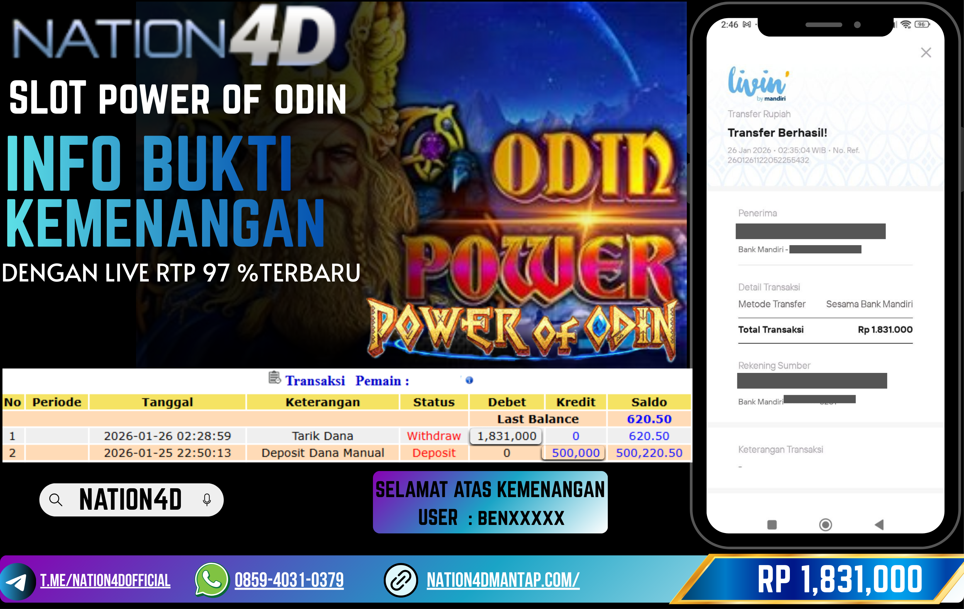 POWER OF ODIN  RP.1,831,000