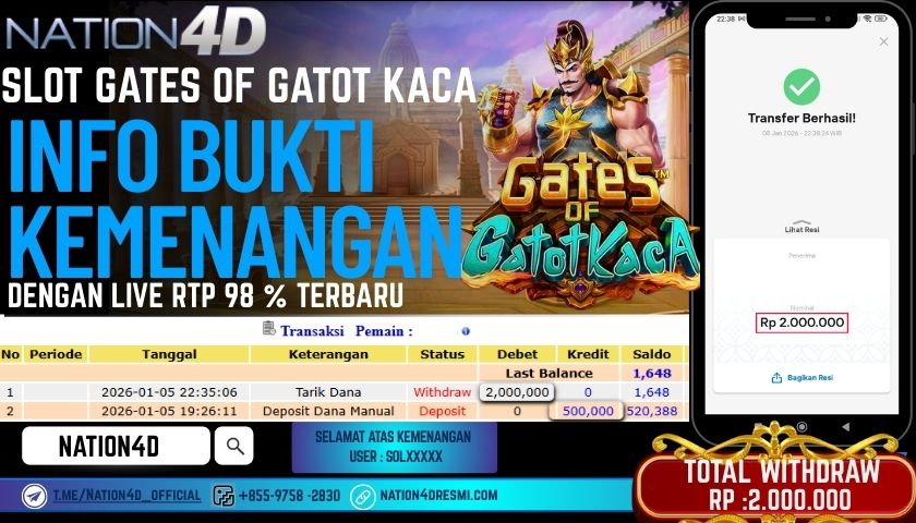 SLOT- GATES OF GATOT KACA -RP-2,000,000 -LUNAS
