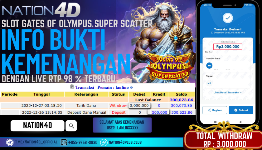 NATION4D-SLOT GATES OF OLYMPYUS SUPER SCATTER  RP.3.000.000 – LUNAS