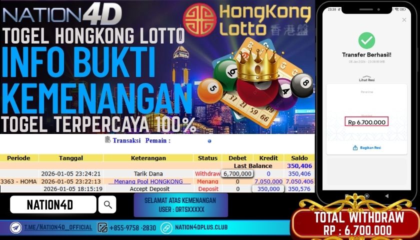 NATION4D -TOGEL HONGKONG LOTTO RP.6,700,000 LUNAS!
