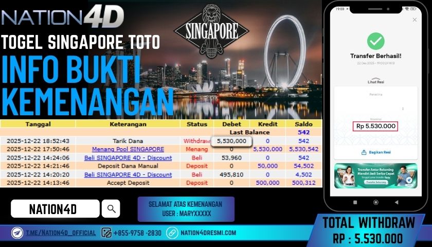 NATION4D -TOGEL SINGAPORE TOTO RP.5.530.000 LUNAS!