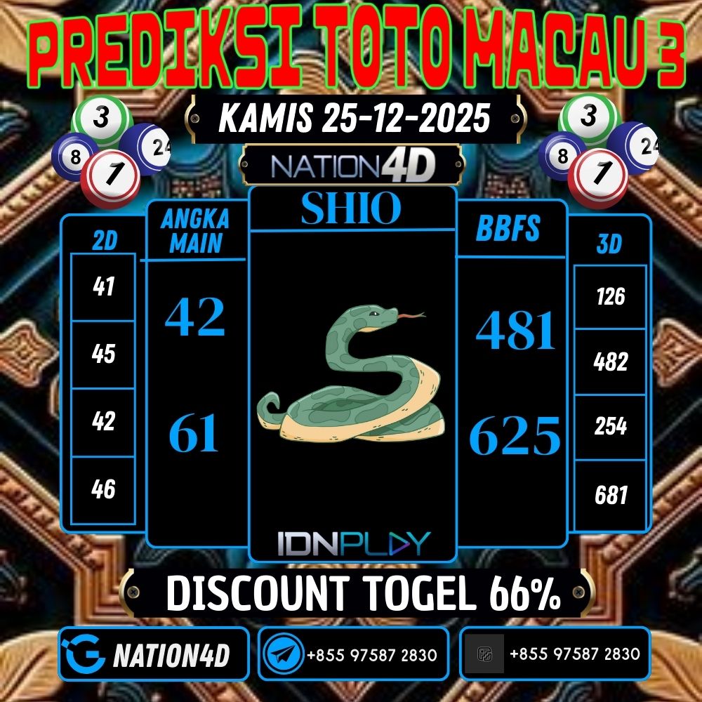PREDIKSI TOTO MACAU 3