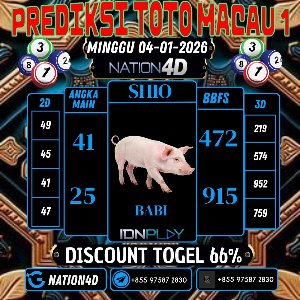 PREDIKSI TOTO MACAU 1
