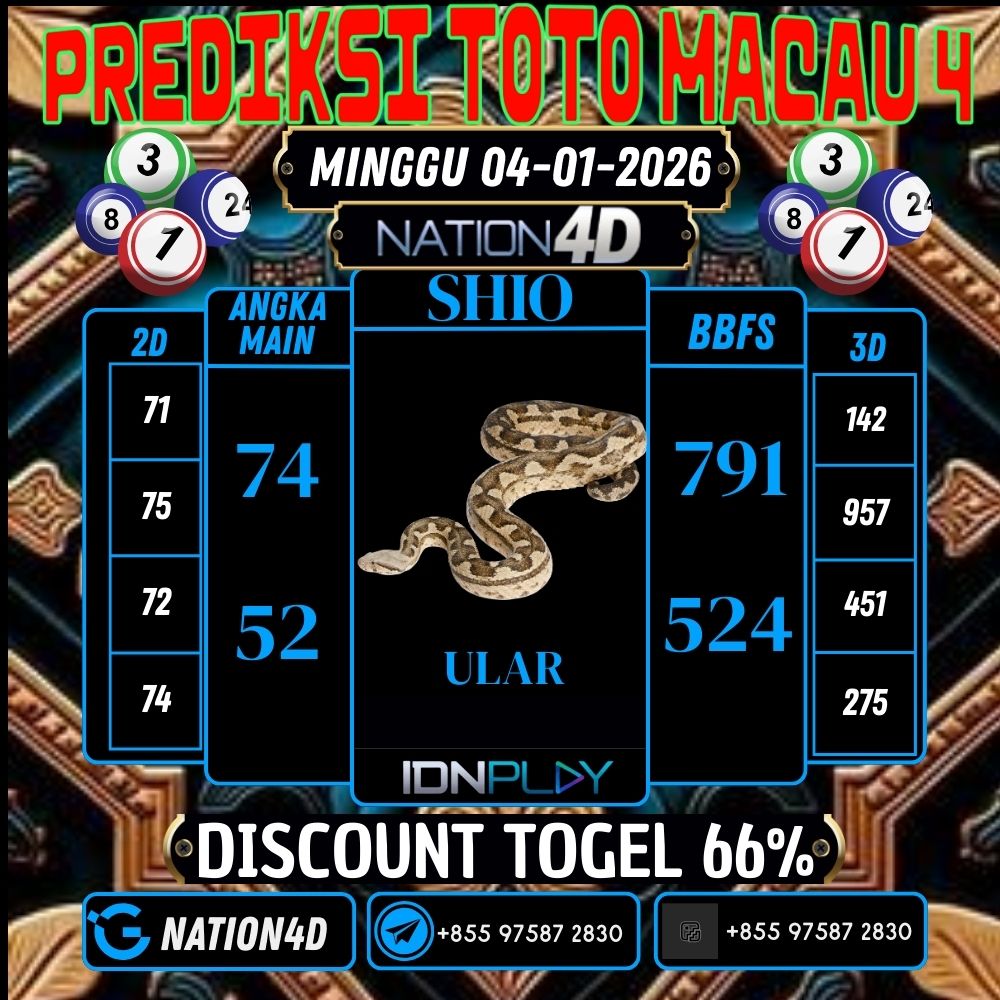 PREDIKSI TOTO MACAU 4