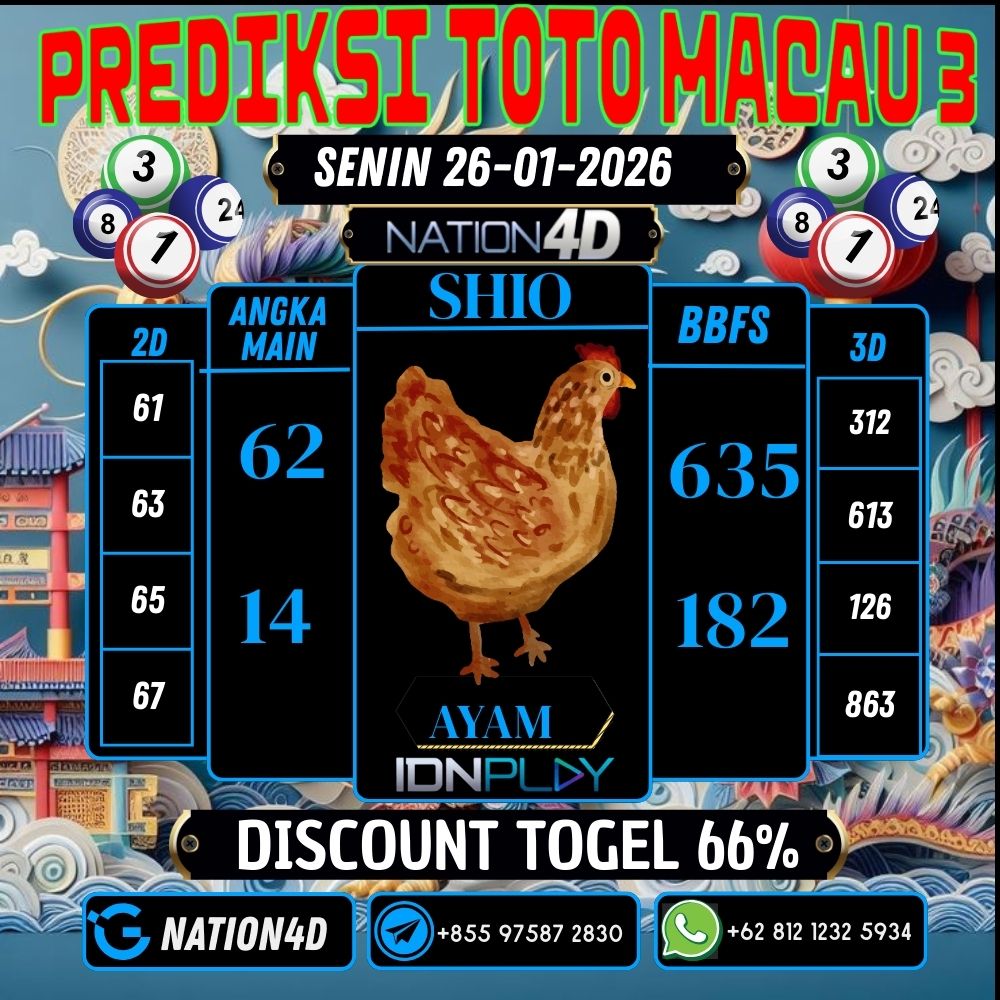 PREDIKSI TOTO MACAU 3
